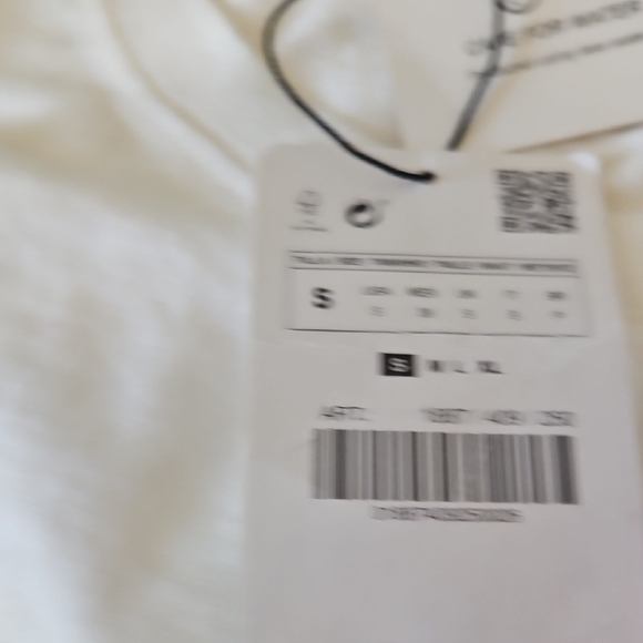 Zara White and Black Short Sleeve Tee - Small - Picture 4 of 5